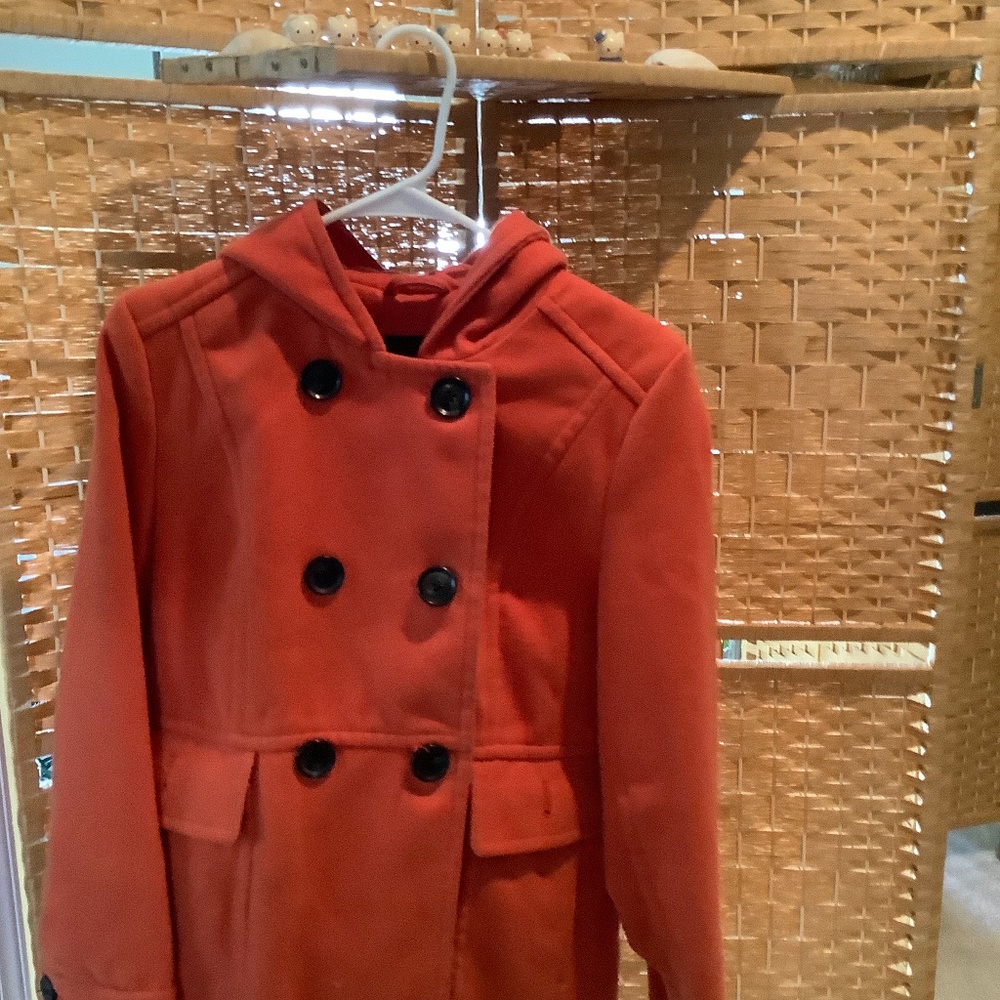 Pea coat with hood